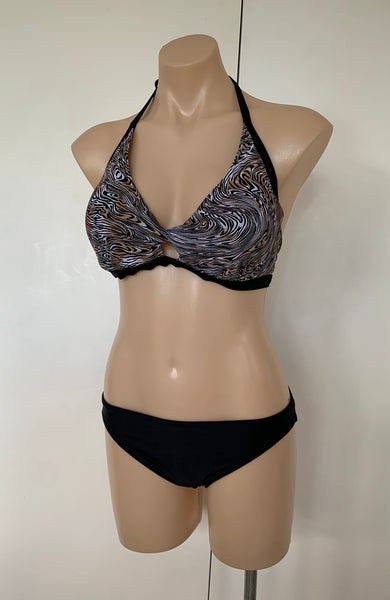 Ocean Curl - Piper Bikini Top - Brown Print