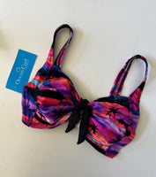 Ocean Curl - Rhonda Bikini Top - Purple Print