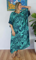 Kaftan Long - Navy & Mint