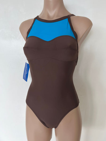 Ocean Curl - One Piece - Blue/Brown