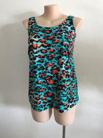 Ocean Curl Tankini - Aqua Print