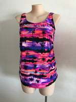 Ocean Curl Tankini - Purple Print