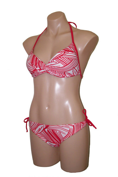 Ocean Curl - Chloe Bikini Top - Red Print