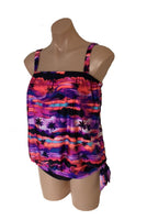 Ocean Curl - Tankini Dee - Purple Print