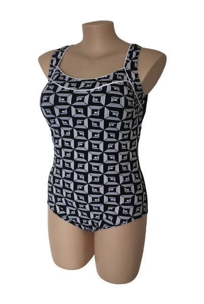 One Summer - Chlorine Resistant One Piece - Black White Print