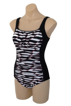 One Summer - One Piece Black White Red Print